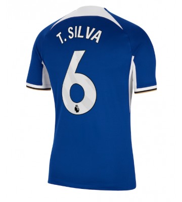 Chelsea Thiago Silva #6 Hjemmebanetrøje 2023-24 Kort ærmer